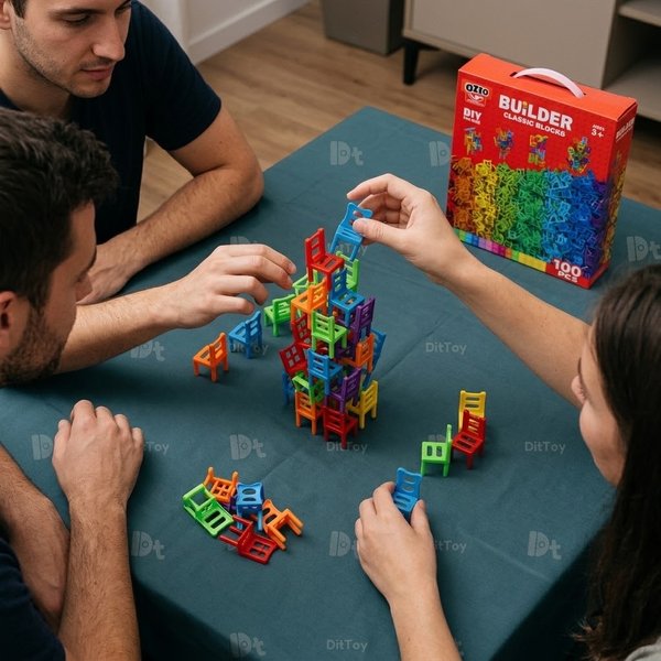 Builder Classic Blocks: Stacking Chairs (100 pcs), photo 4 of 6