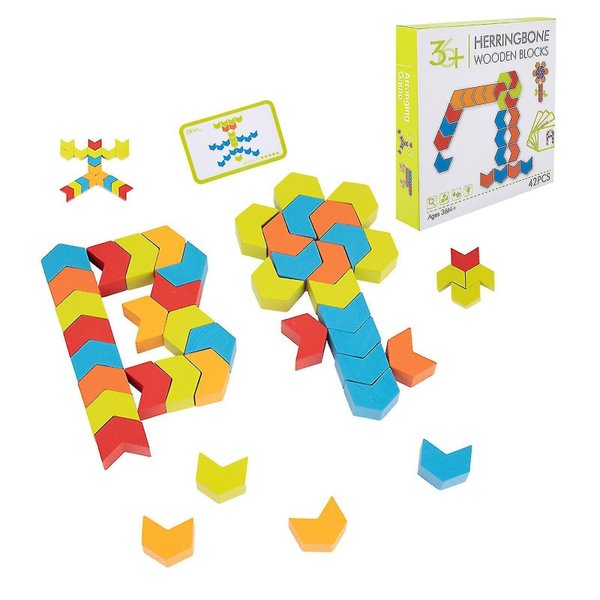 Herringbone Wooden Blocks (42 pcs), photo 2 of 4