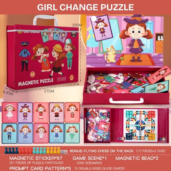 Magnetic Puzzle: Girl Change (36 pcs), photo 1 of 5